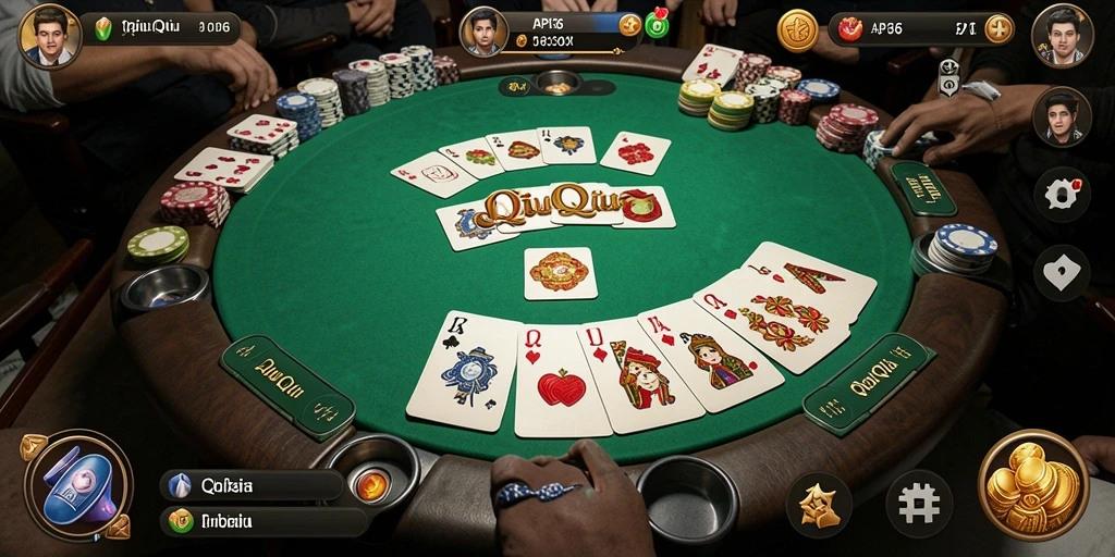 Tampilan seru dari gameplay QiuQiu API36.