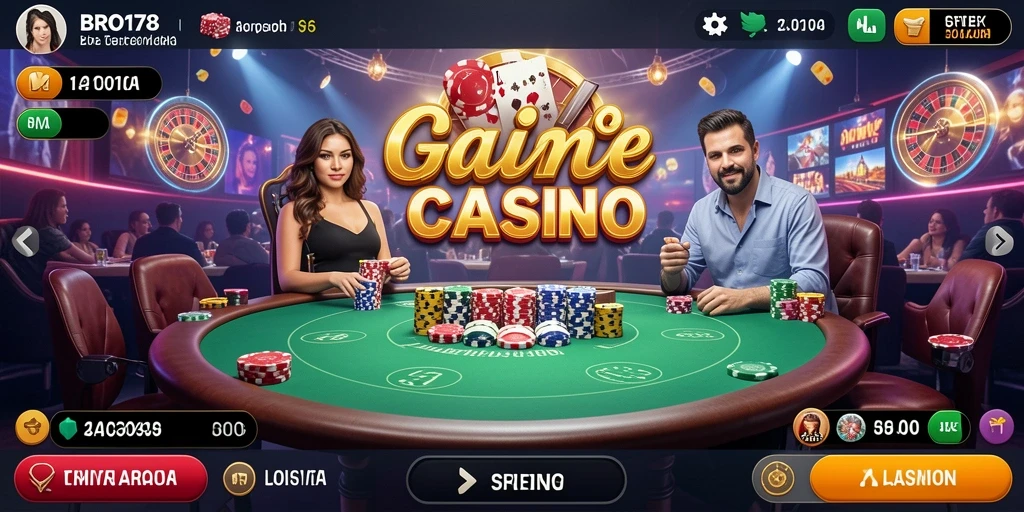 Gameplay menegangkan di BRO178 dengan dealer langsung dan meja permainan.