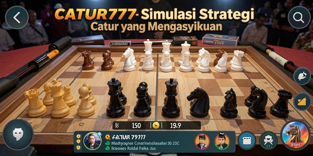 Tampilan screenshot yang menampilkan keseruan gameplay catur.