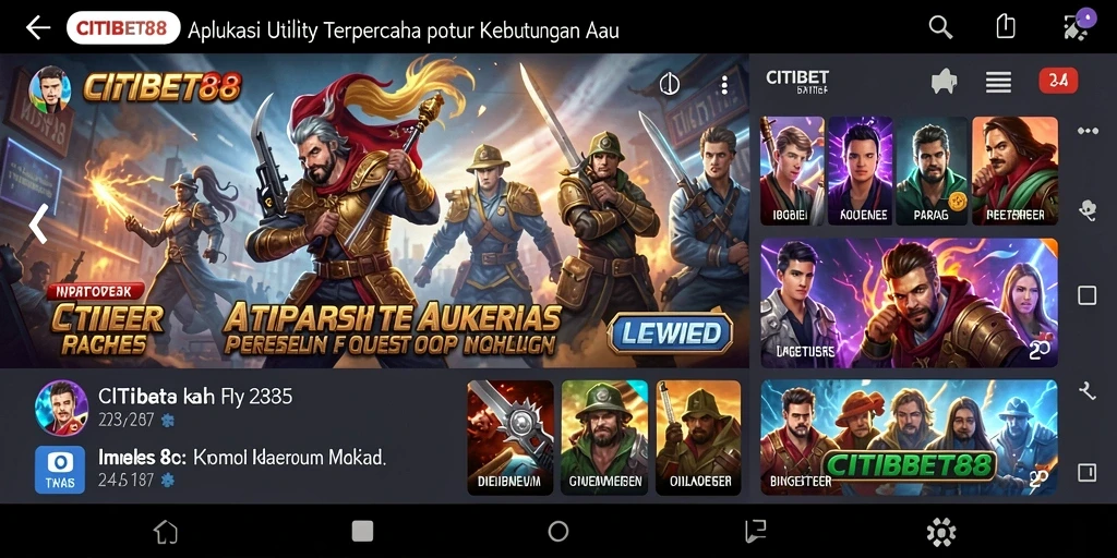 Tampilan pengguna CITIBET88 yang modern dan intuitif