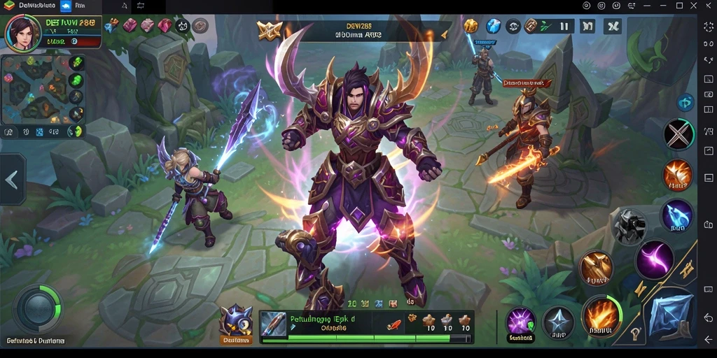 Screenshot gameplay DEWI288 menampilkan aksi pertempuran ARPG yang mendebarkan.