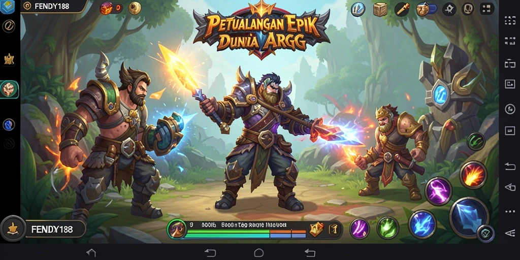 Gameplay FENDY188 menampilkan pertempuran yang intens dan petualangan seru.