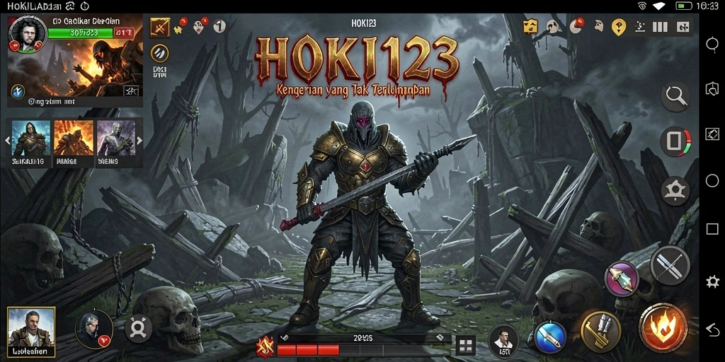 Screenshot HOKI123 menunjukkan suasana gameplay Horror yang mencekam.