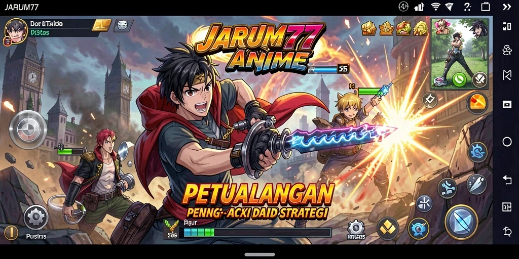 Tampilan menarik dari gameplay JARUM77 yang penuh aksi Anime.
