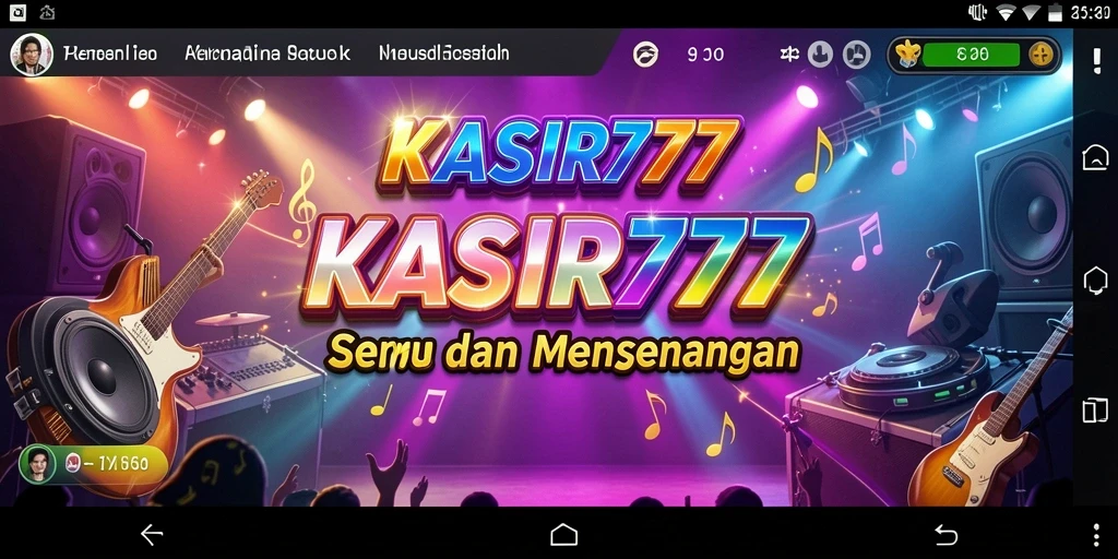 Screenshot gameplay KASIR777 dengan suasana permainan musik yang seru.