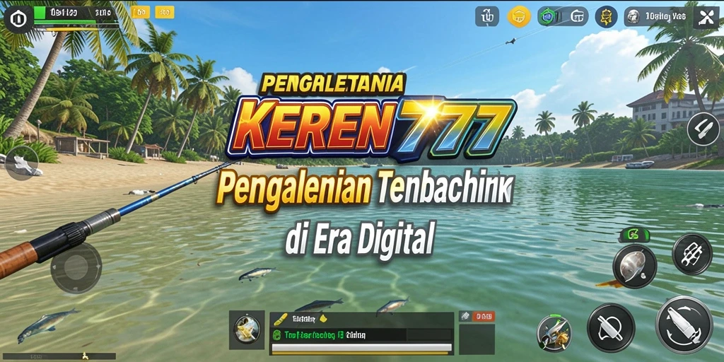 Tampilan gameplay seru dengan aksi memancing di KEREN777.