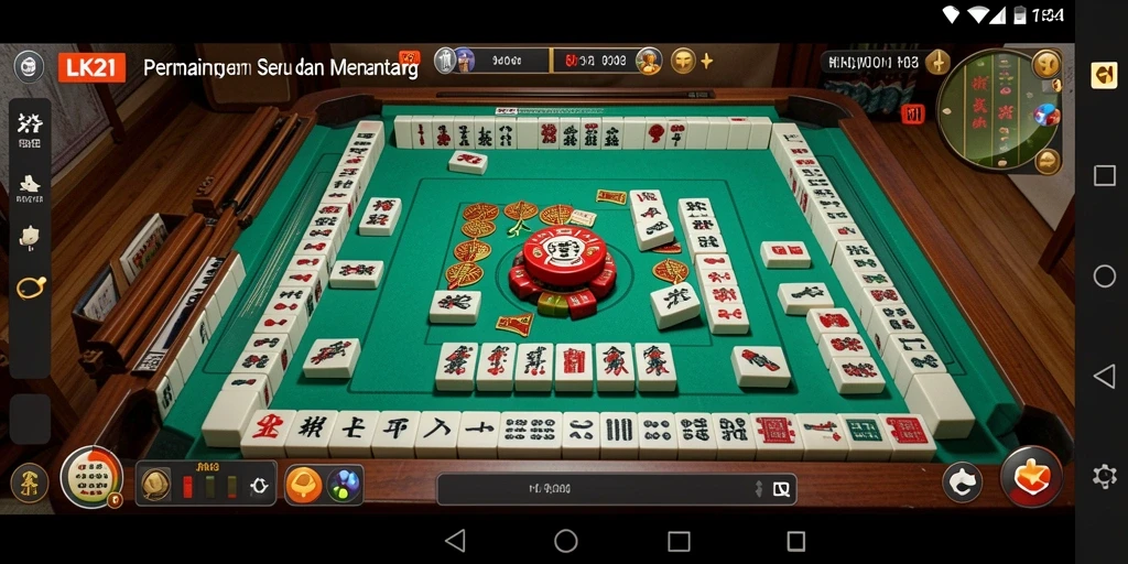 Tampilan gameplay menarik dari LK21 yang menampilkan strategi Mahjong.