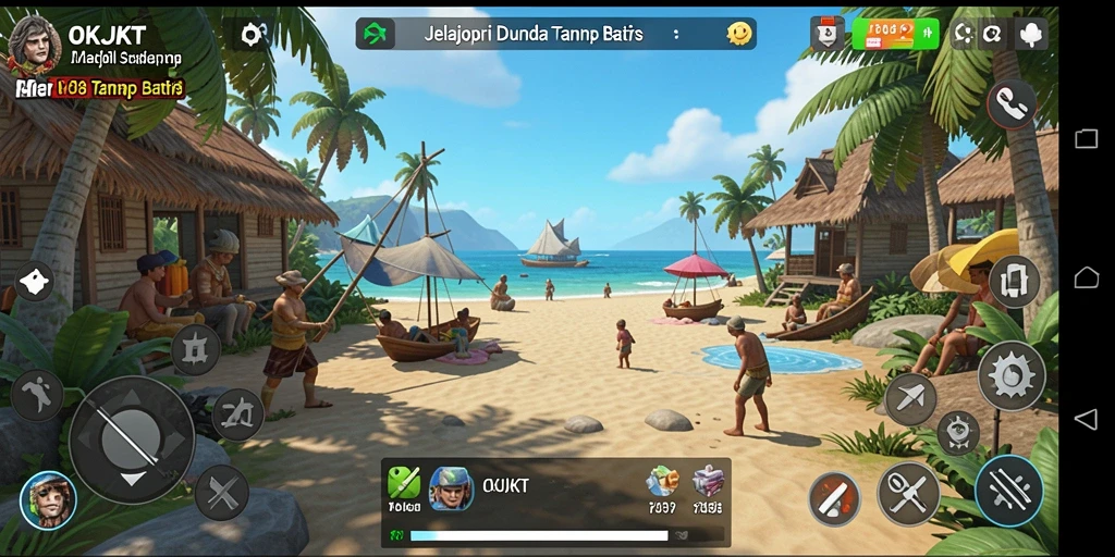 Tampilan gameplay epik dari OKJKT yang menghadirkan dunia terbuka.