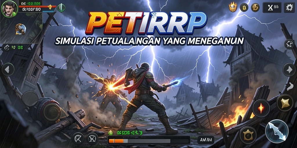 Screenshot dari gameplay PETIRRP yang menegangkan dan menantang.