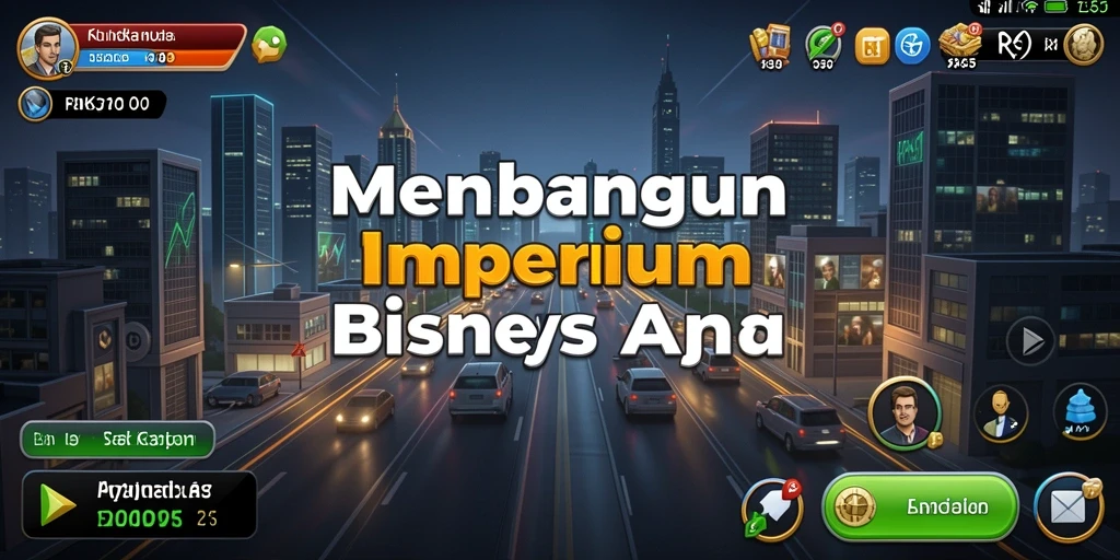 Tampilan gameplay RK55 menampilkan strategi dan manajemen bisnis yang seru.