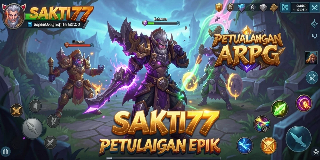Tampilan EPIC dari aksi gameplay ARPG SAKTI77 yang menegangkan.