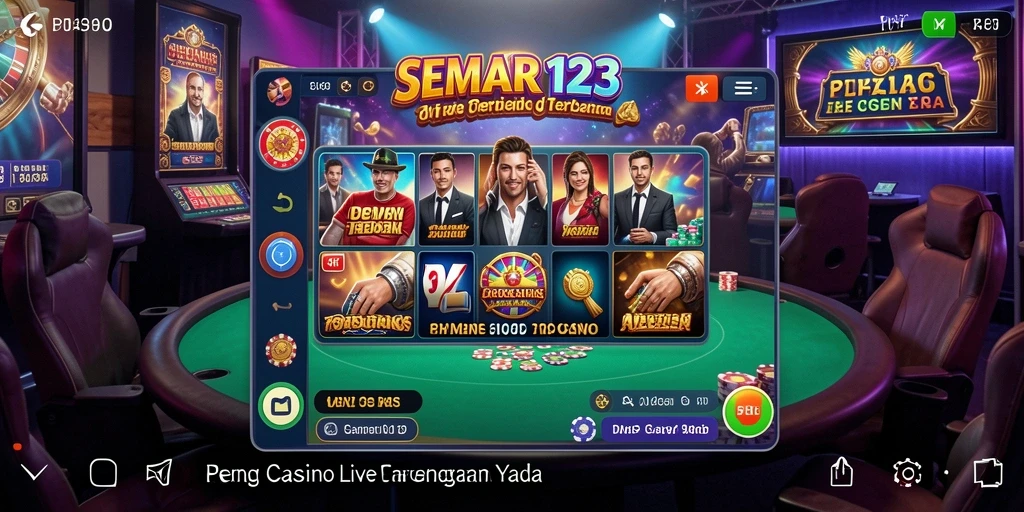 Tampilan menarik dari gameplay live casino di SEMAR123.