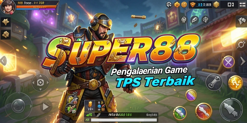 Screenshot gameplay SUPER88, menampilkan aksi seru dalam TPS.