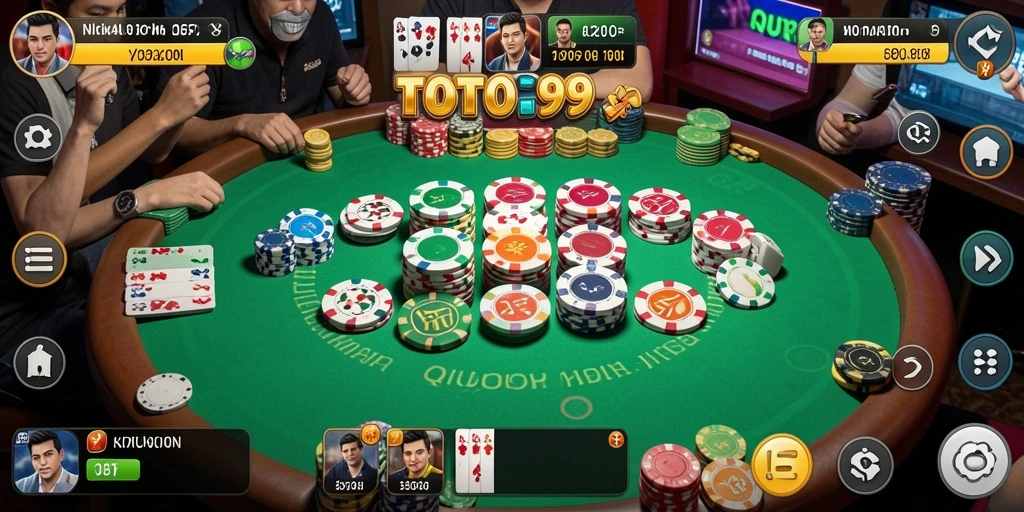 Tampilan seru gameplay QiuQiu di TOTO99.