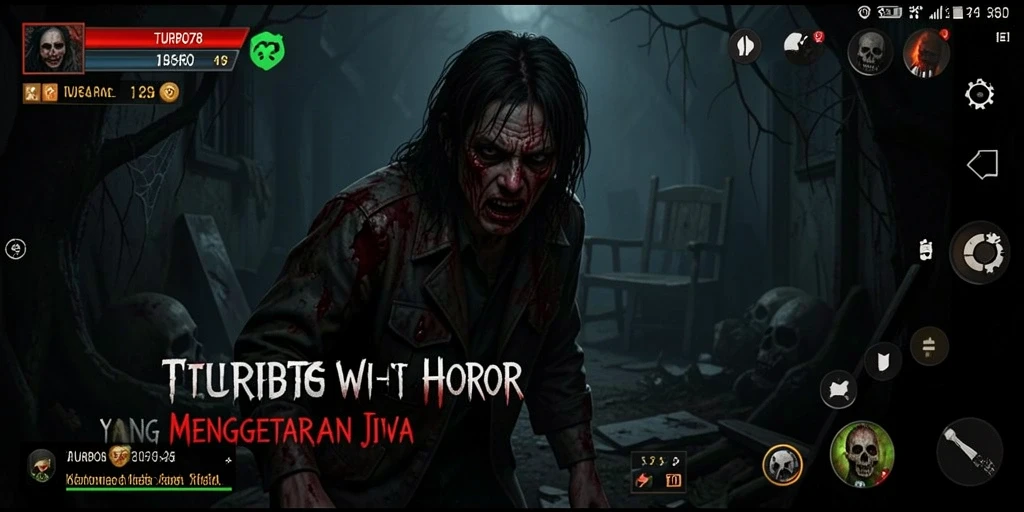 Tampilan mendetail dari gameplay horor yang menegangkan di TURBO78.