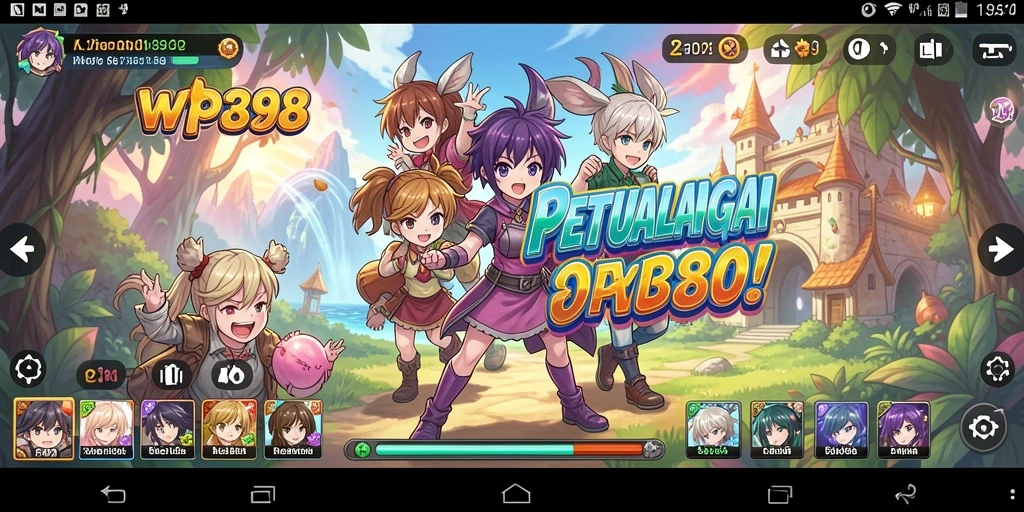 Screenshot WP888 menampilkan aksi pertarungan karakter anime yang dinamis.